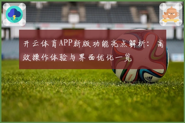开云体育APP新版功能亮点解析：高效操作体验与界面优化一览